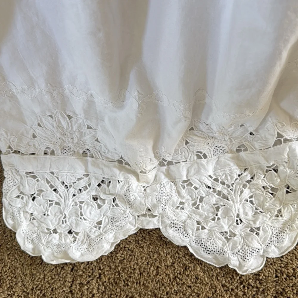Rare vintage heavily manually embroidered bridal dress size 12 - Picture 4 of 15
